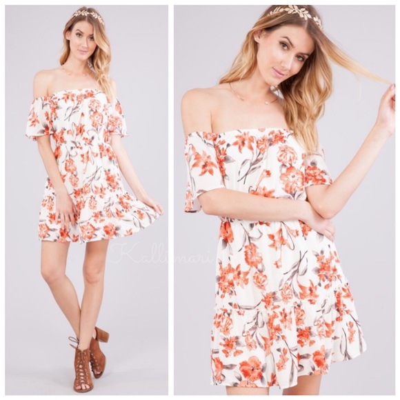 Danalli Dresses & Skirts - 1 DAY CLEARANCE✨ New floral Off Shoulder dress